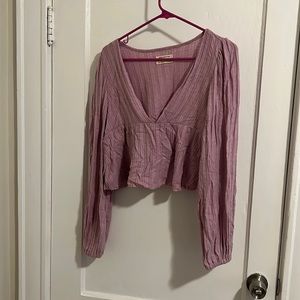 Pink sweater crop top